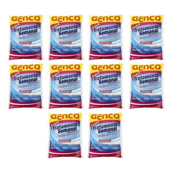 10 Super Tratamento Semanal Genco Para Piscina Oxigenco 400g — Genco