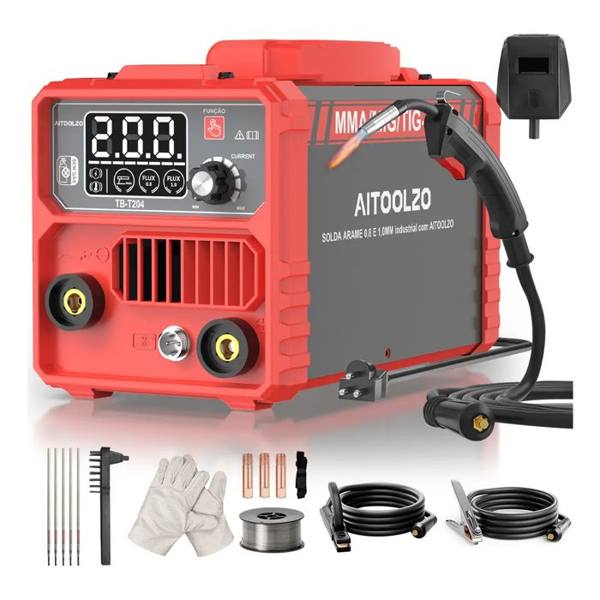 Aitoolzo Máquina de Solda Inversora 3 em 1 MIG TIG MMA 200A Sem Gás — Aitoolzo