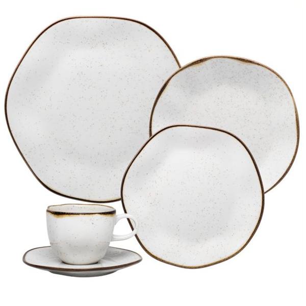 Aparelho de Jantar 20 Peças em Porcelana Ryo Maresia Oxford — Oxford