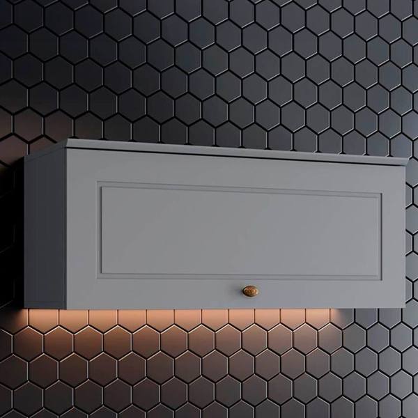 Armário Aéreo 1 Porta Basculante MDF Henn Americana — Henn