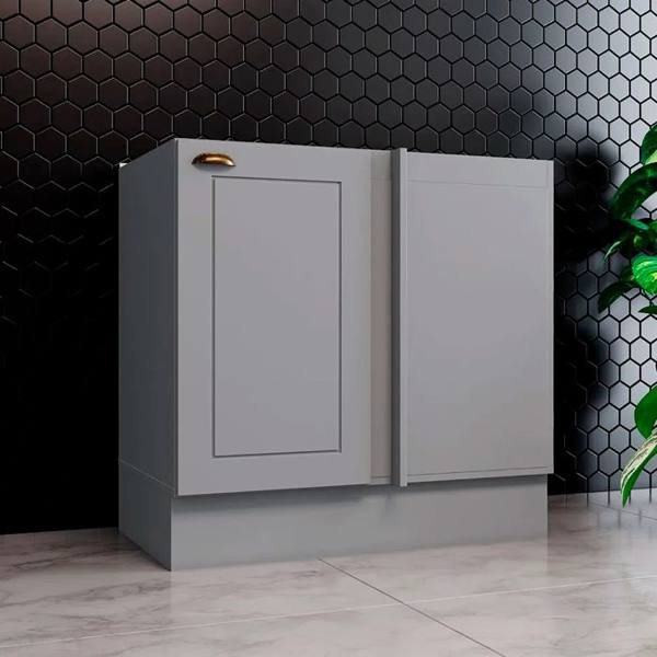 Balcão com Tampo 1 Porta 94 cm Canto Reto Americana Henn — Henn
