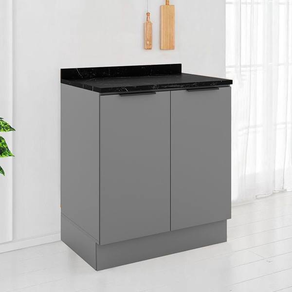 Balcão com Tampo 2 Portas 80cm MDP MDF Lumina Telasul — Telasul