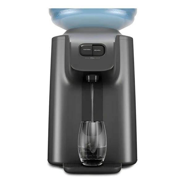 Bebedouro Bancada Mesa de Água Gelada Fria e Natural Motor Compressor galão 10l ou 20l abertura perfurador de lacre garrafão cinza grafite — Sem marca