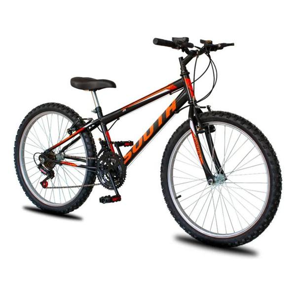 Bicicleta Aro 26 Laranja e Rosa — foto do produto em fundo branco