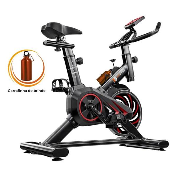 Bicicleta Ergométrica Spinning ITS Fitness Q5 com Roda de Inércia 8 kg e 6 Níveis de Resistencia — Sem marca