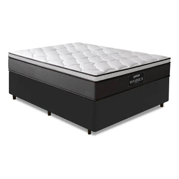 Cama Box Casal Gazin Maximus Molas Ensacadas Cinza — Gazin