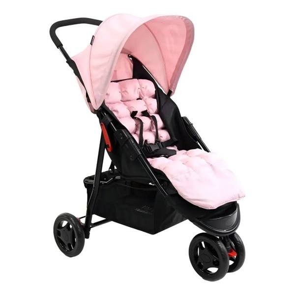 Carrinho de bebê 3 rodas Voyage Delta Cor Rosa/Preto — Sem marca