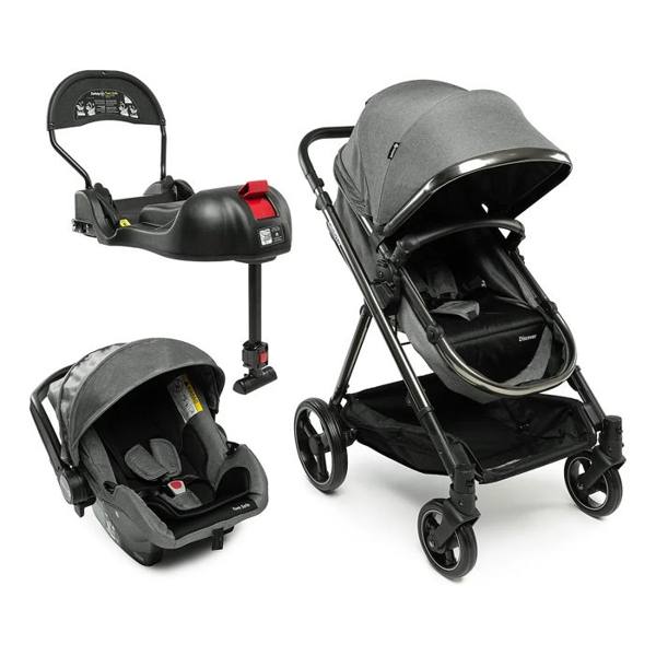 Carrinho Travel System Safety 1st, Discover Trio, com Isofix, 0 a 15kg, Grey Chrome — GRE