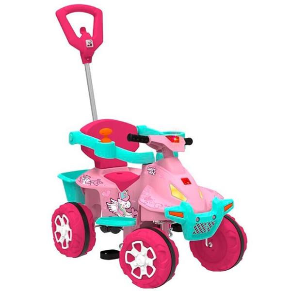 Carro de Passeio a Pedal Infantil Bandeirante Smart Quad com Haste Removível — Bandeirante