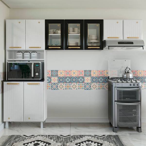 Cozinha Modulada 3 Peças 9 Portas Aço Diamante Telasul — Telasul