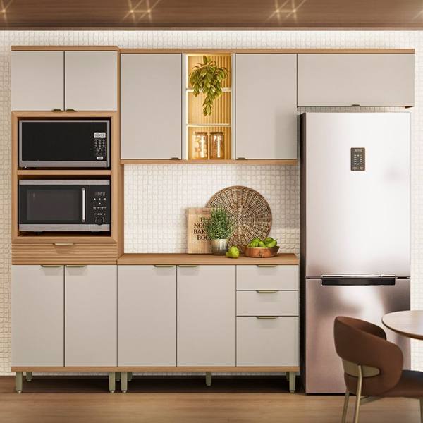 Cozinha Modulada 4 Peças 9 Portas 4 Gavetas Bless Linea Brasil — Linea Brasil