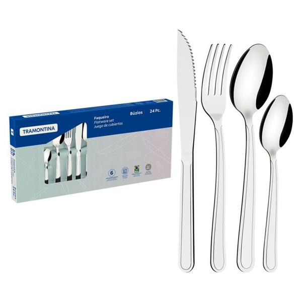 Faqueiro 24 Peças Inox Tramontina Búzios — Tramontina
