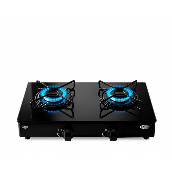 Fogão Cooktop De Mesa Portátil A Gás 2 Bocas Vidro Clarice — Clarice
