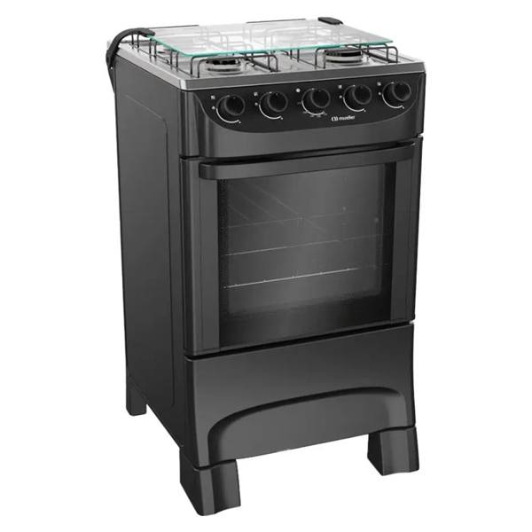 Fogão Mueller MFI4BA Acendimento Manual 4 Bocas Mesa Inox Forno 48,1L — Mueller
