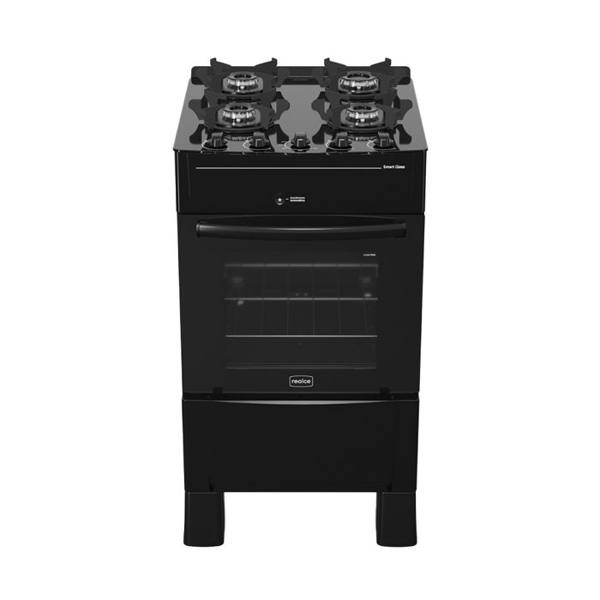 Fogão Realce Smart Glass 4 Bocas Automático Mesa de Vidro 50L — Realce