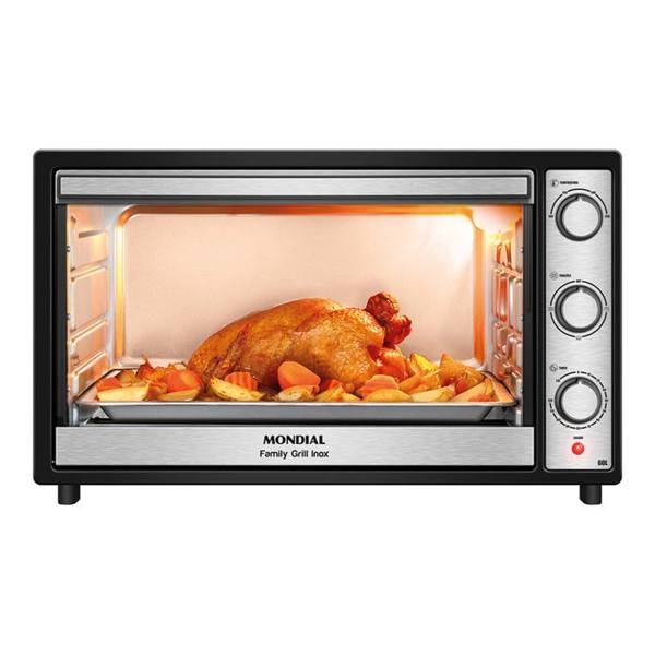 Forno Elétrico 60L Mondial Family Grill Inox Bivolt — Mondial