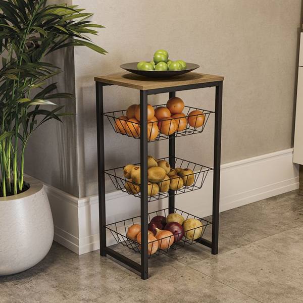 Fruteira Organizadora 40cm 3 cestos LI035 Kappesberg — Kappesberg