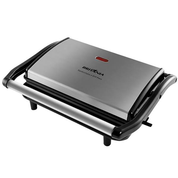 Grill Sanduicheira Britânia Press Chapa Ondulada e Lisa BGR27I 850W — Britânia