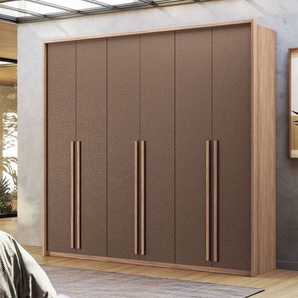 Guarda-Roupa Casal 6 Portas Bater 4 Gavetas Genova Santos Adira — Sem marca