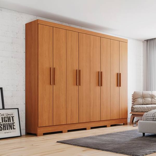 Guarda-Roupa Casal 8 Portas 4 Gavetas B51 Briz Henn Roupeiro — Henn
