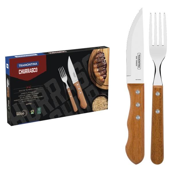 Jogo de Churrasco 12 Peças Tramontina Inox Jumbo — Tramontina