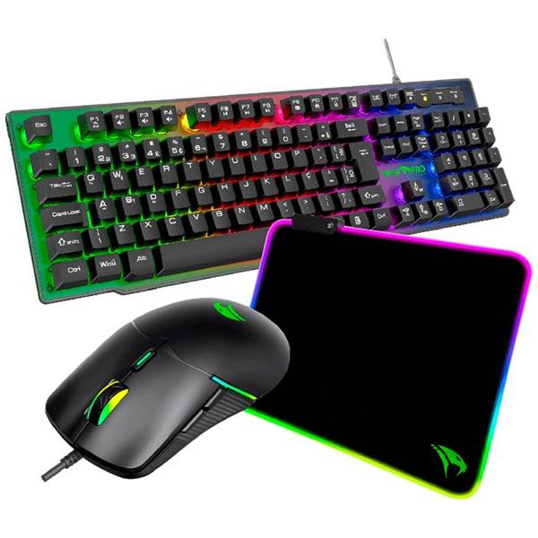 Kit Teclado Mouse e Mousepad Gamer Naja Viper Pro — foto do produto em fundo branco