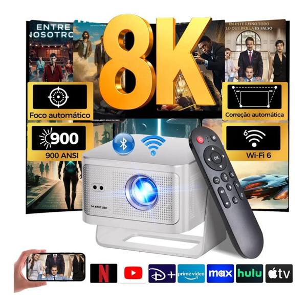 Magcubic HY350MAX Smart com Android, Wi-Fi e Bluetooth para Filmes em 8K — Sem marca