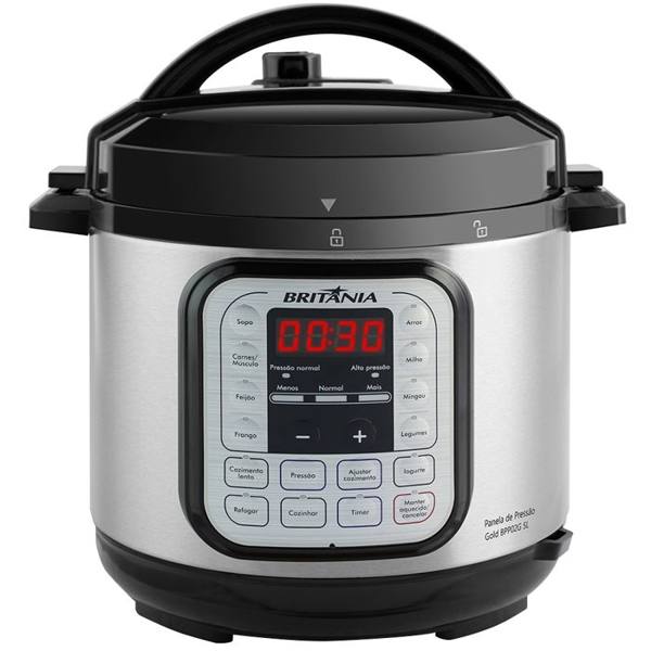Panela Elétrica de Pressão Britânia 10 Xícaras 5L Gold BPP02G — Britânia