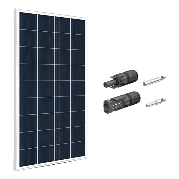 Placa Solar 155 Wp E Conector Mc4 Camping Home — foto do produto em fundo branco