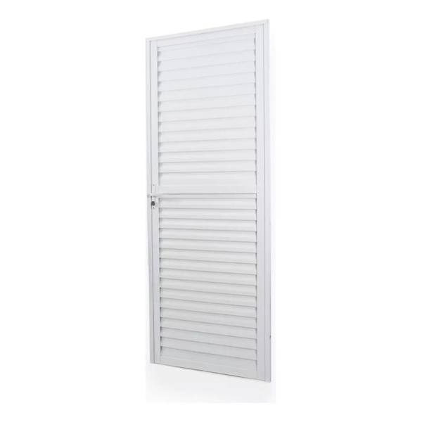 Porta de Alumínio Laminada 210x60cm Soft Plus Mgm Abertura Direita Branco — Sem marca