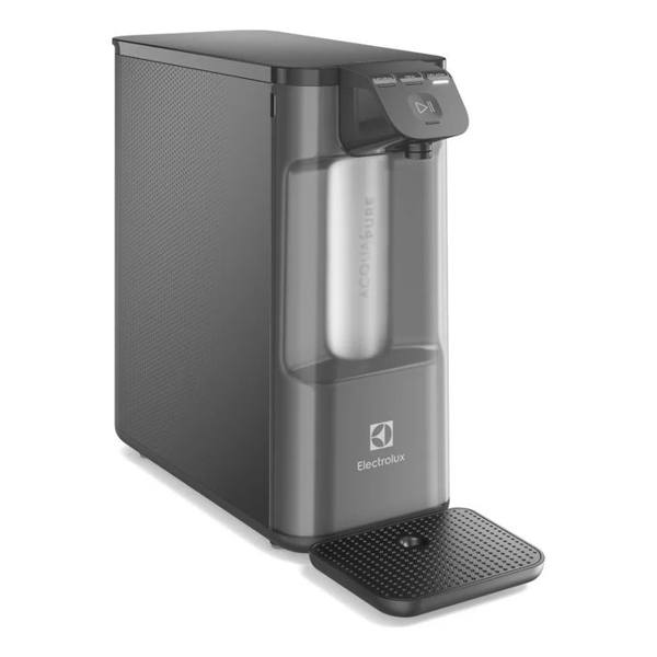 Purificador de Água Gelada Fria e Natural Eletrônico Placa Compacto Electrolux PE12G com Filtro Carvão 6 meses ou 3000L Painel Touch Cinza — Electrolux