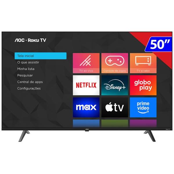 Smart TV AOC LED 50" 4k WI-FI Roku TV 50U7045/78G — AOC