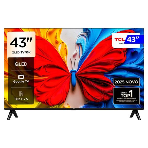 Smart TV TCL QLED 43" Full HD Google TV 43S5K — TCL
