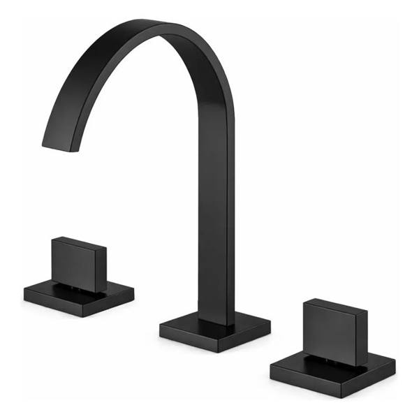 Torneira De Luxo Sollux Slim Bicomando, Preta Fosca — Sem marca